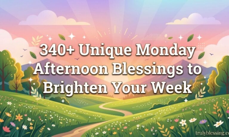 340+ Unique Monday Afternoon Blessings to Brighten Your Week