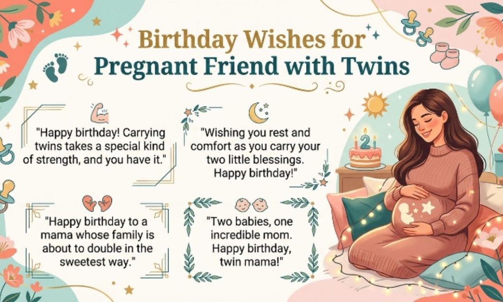 Birthday Wishes for Pregnant Friend with Twins