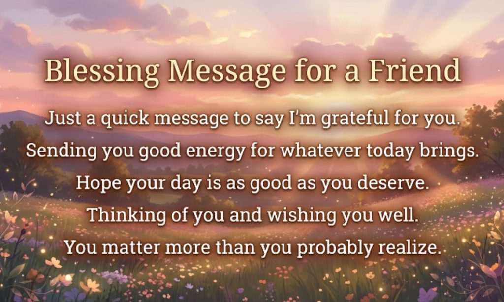 Blessing Message for a Friend