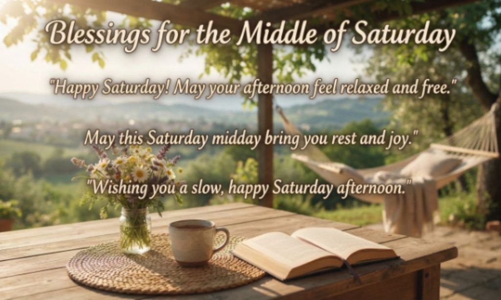 Blessings for the Middle of Saturday