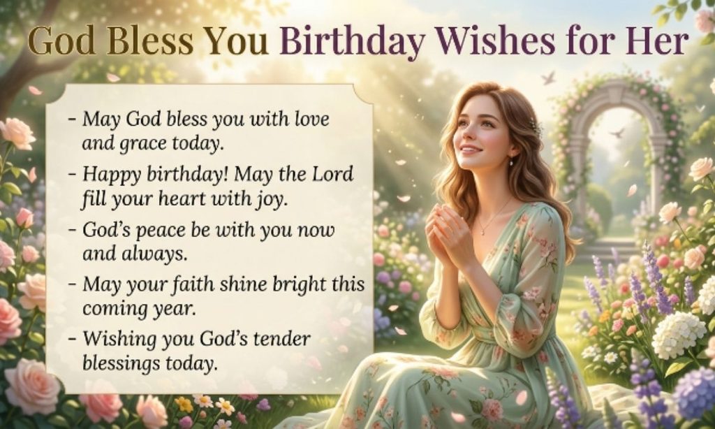 God Bless You Birthday Wishes for Her