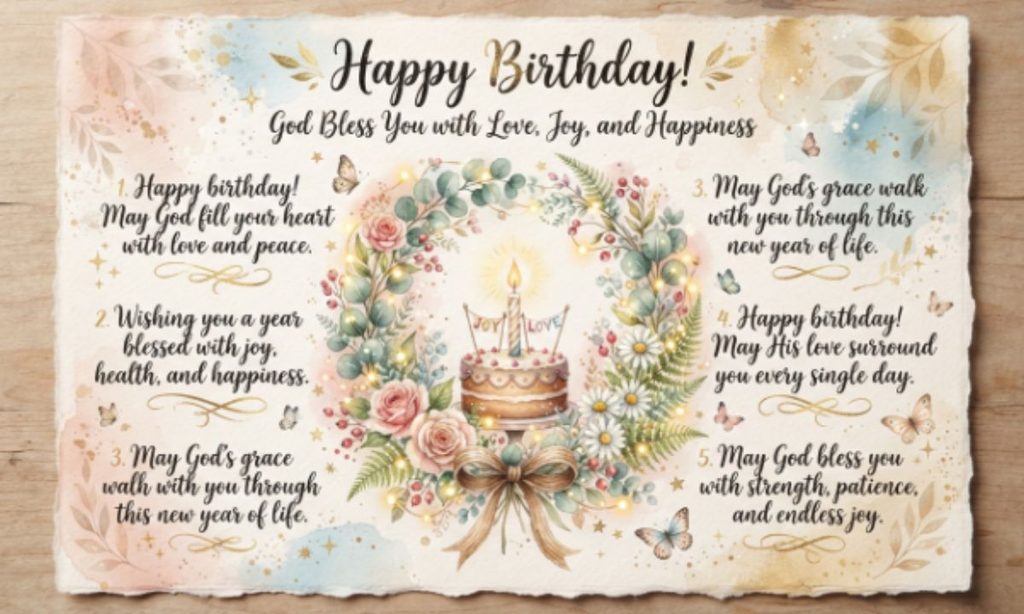 Happy Birthday! God Bless You with Love, Joy, and Happiness