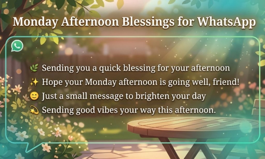 Monday Afternoon Blessings for WhatsApp