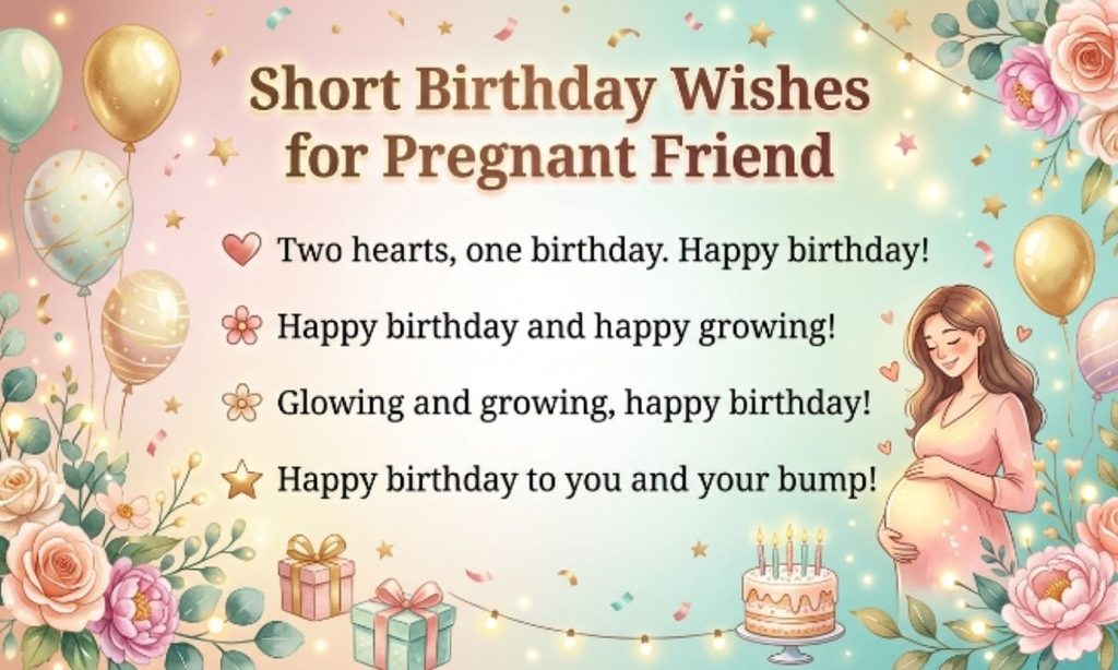 Short Birthday Wishes for Pregnant Friend