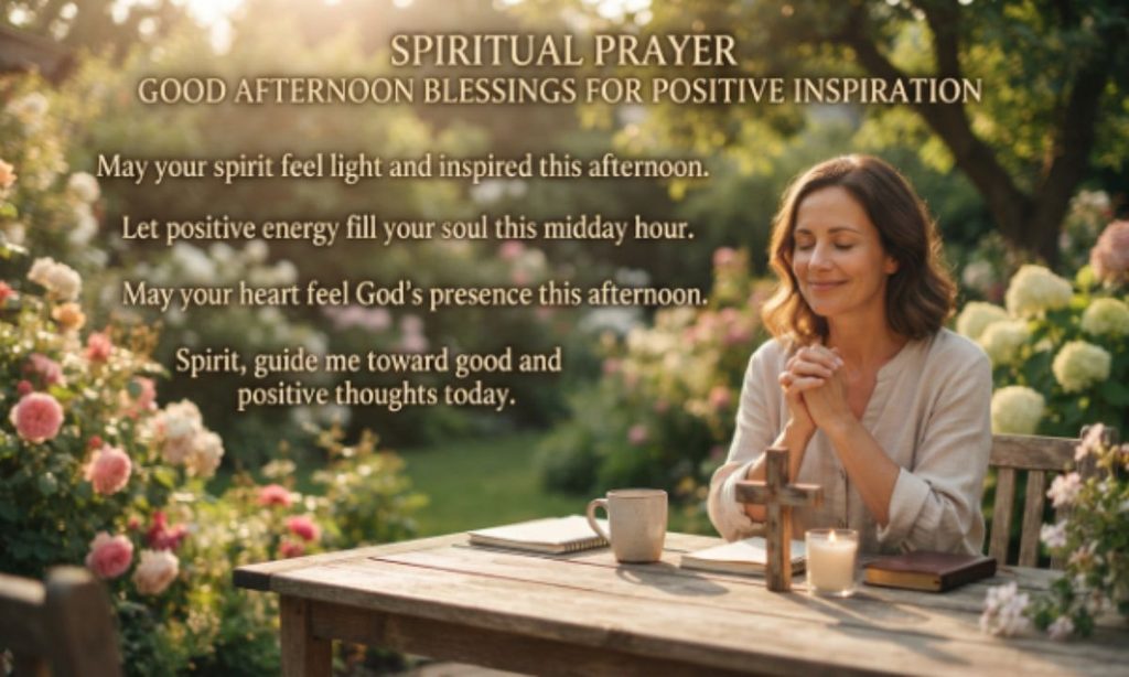 Spiritual Prayer Good Afternoon Blessings for Positive Inspiration