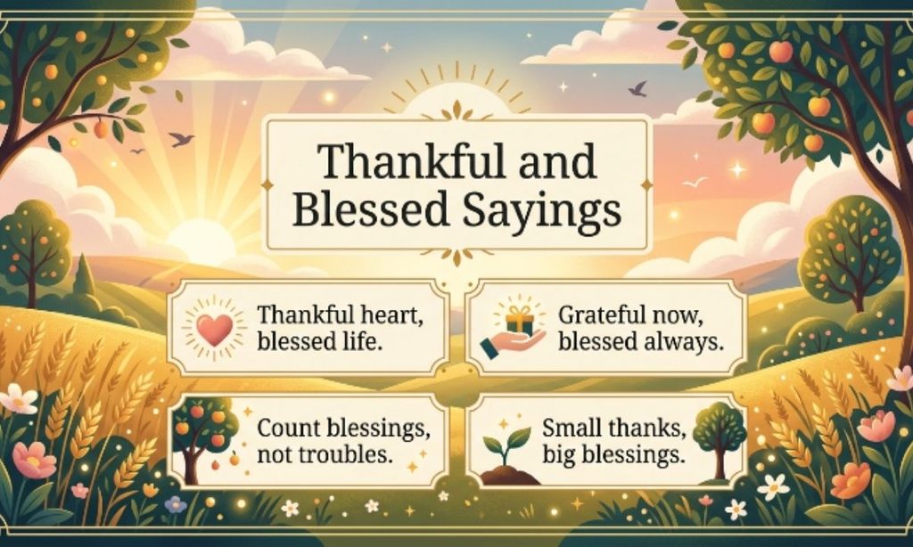 Thankful and Blessed Sayings