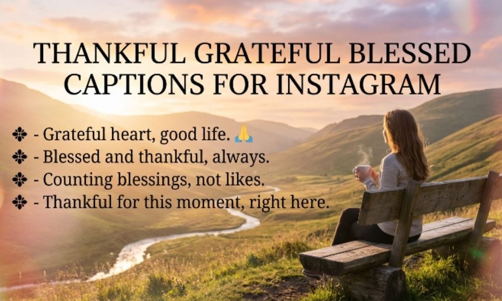 Thankful grateful blessed captions for Instagram