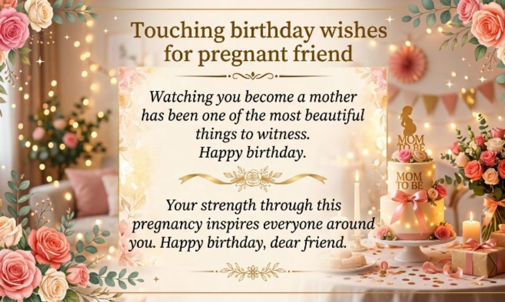 Touching birthday wishes for pregnant friend