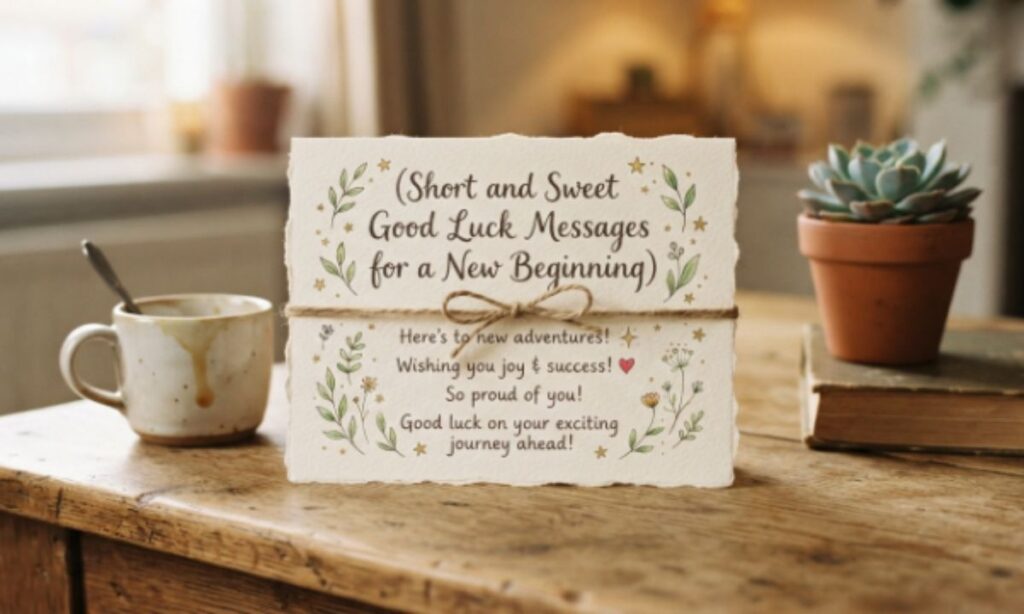 Short and Sweet Good Luck Messages for a New Beginning