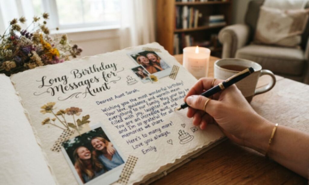 Long Birthday Messages for Aunt
