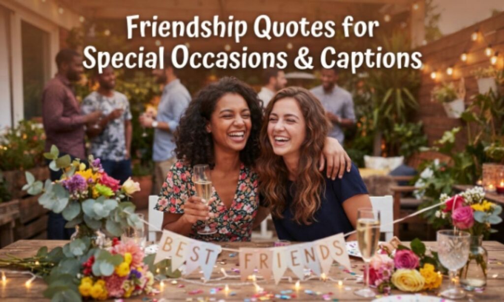 Friendship Quotes for Special Occasions & Captions