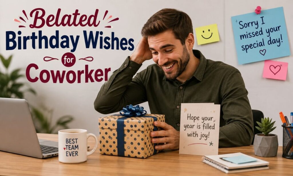 Belated Birthday Wishes for Coworker