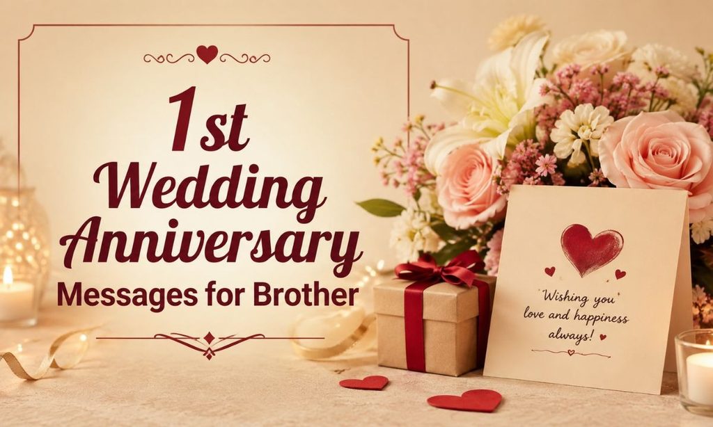 1st Wedding Anniversary Messages for Brother