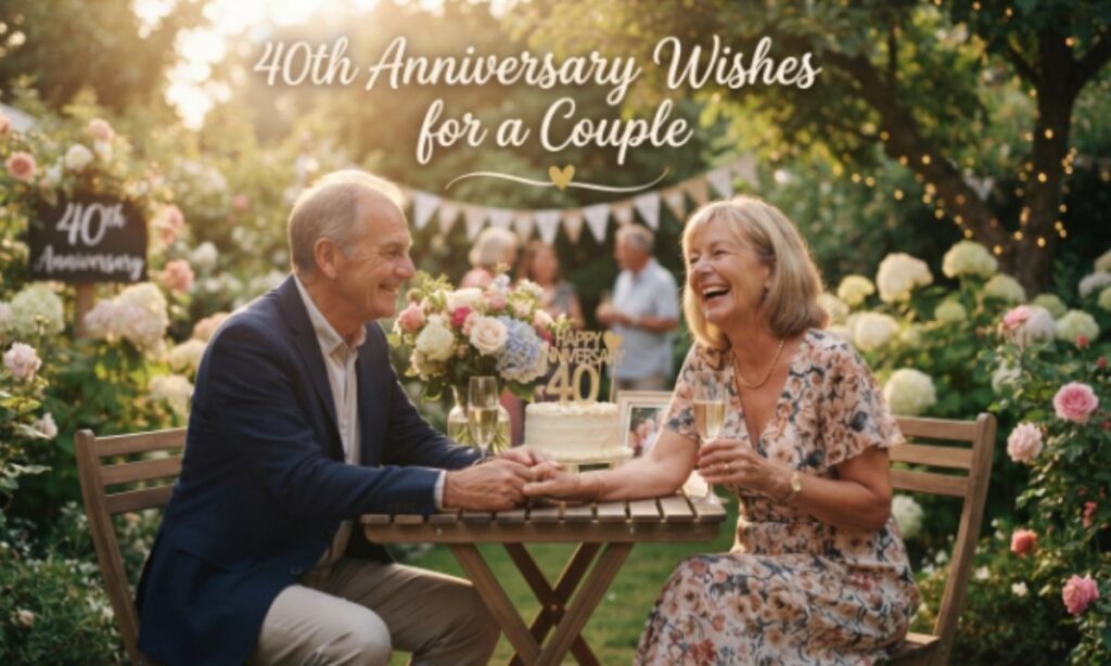 40th Anniversary Wishes for a Couple