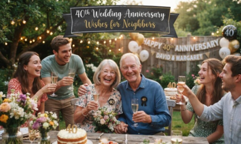 40th Wedding Anniversary Wishes for Neighbors