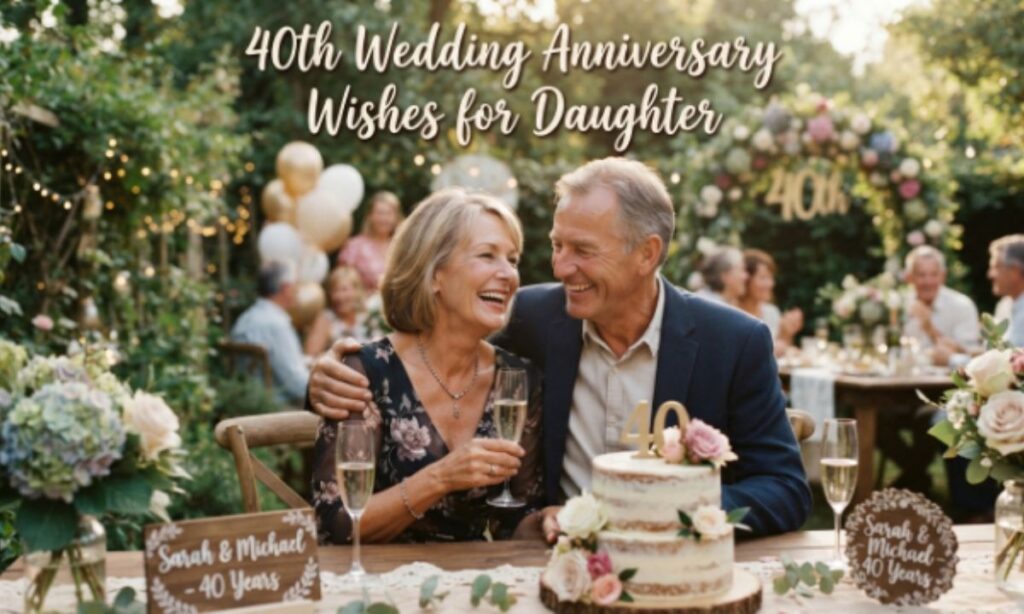 40th Wedding Anniversary Wishes for Daughter
