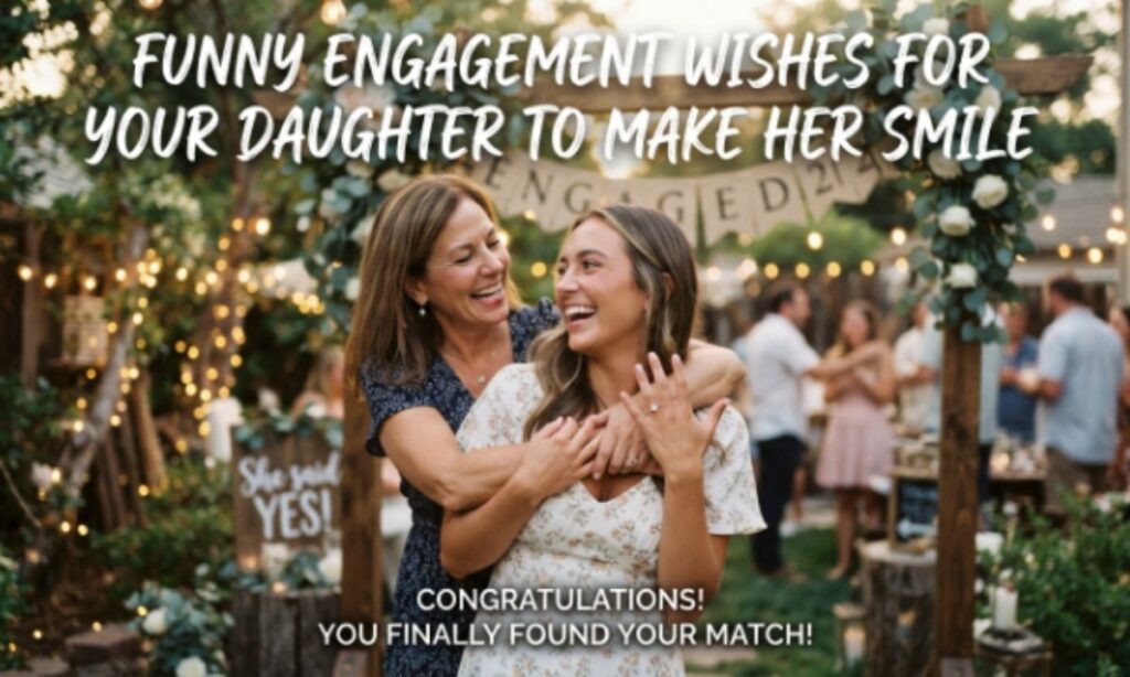 Funny Engagement Wishes for Your Daughter to Make Her Smile