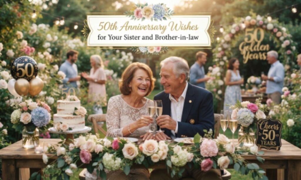 50th Anniversary Wishes for Your Sister and Brother-in-law