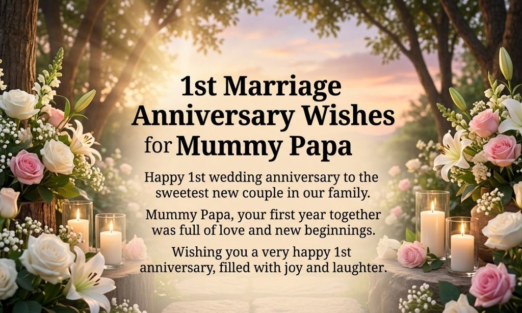 1st Marriage Anniversary Wishes for Mummy Papa