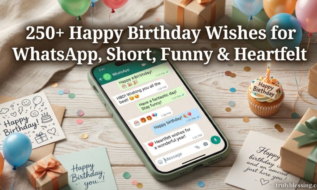 250+ Happy Birthday Wishes for WhatsApp, Short, Funny & Heartfelt