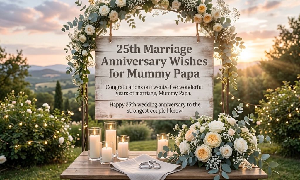 25th Marriage Anniversary Wishes for Mummy Papa