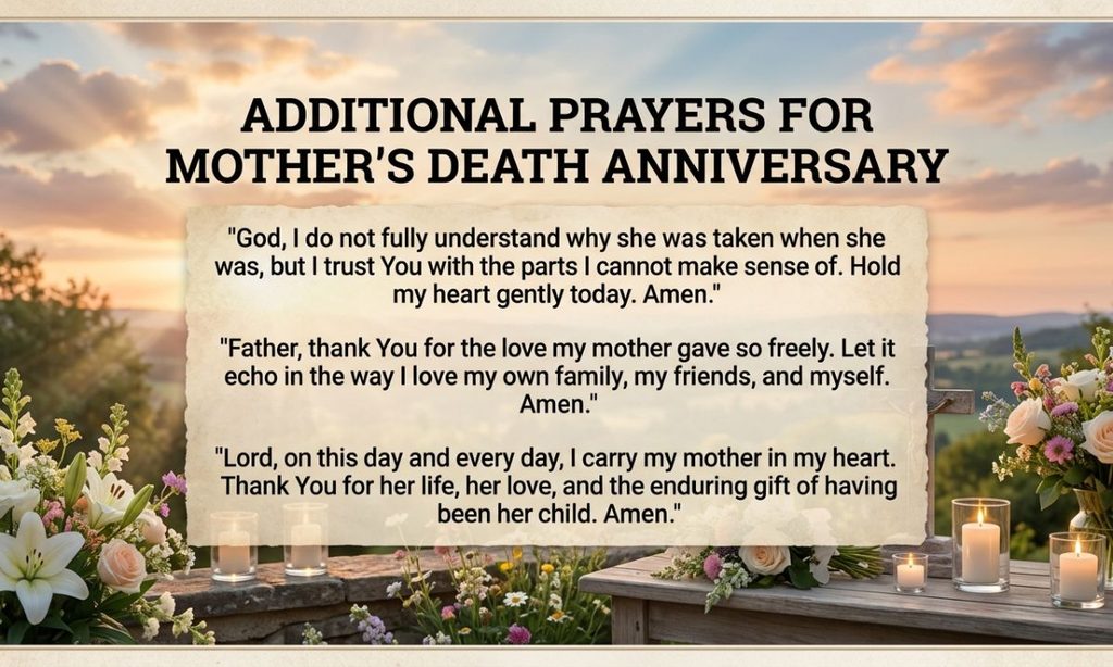 Additional Prayers for Mother's Death Anniversary