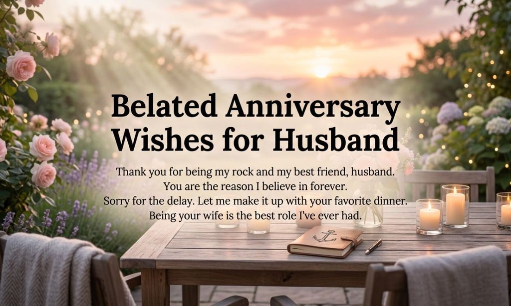 Belated Anniversary Wishes for Husband