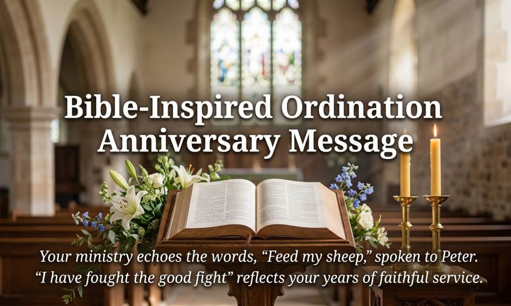 Bible-Inspired Ordination Anniversary Message