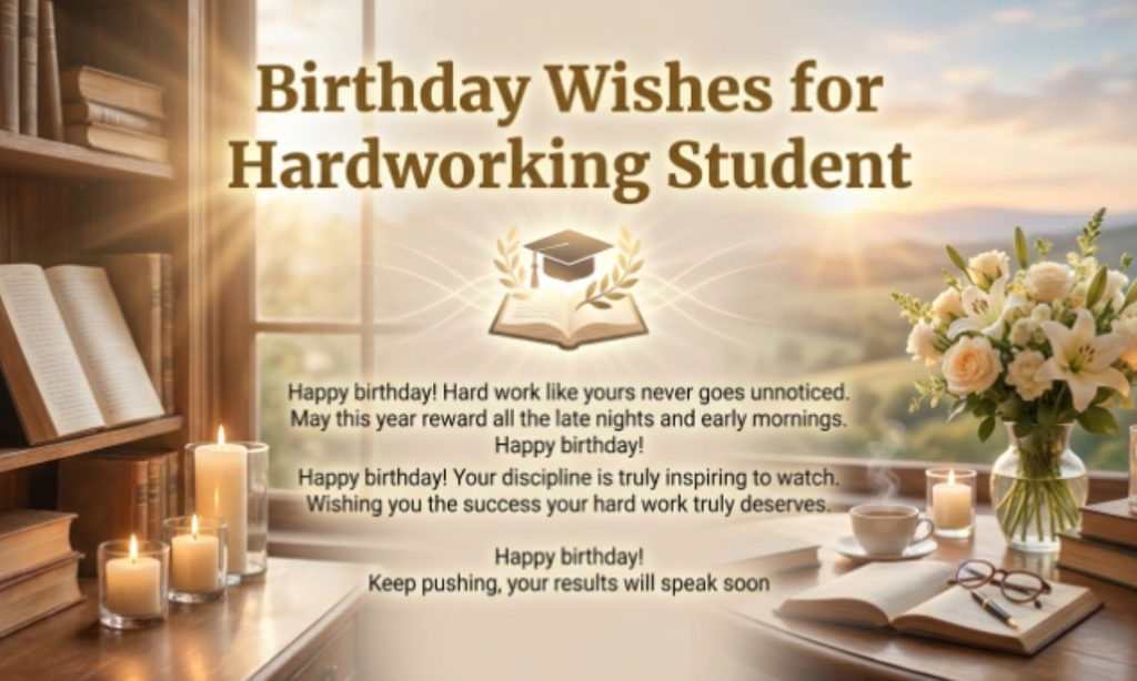 Birthday Wishes for Hardworking Student