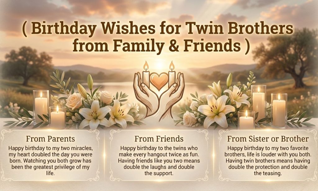 Birthday Wishes for Twin Brothers from Family & Friends