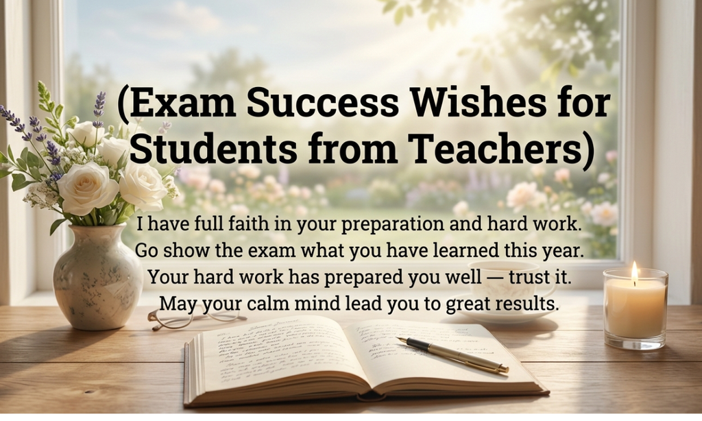 Exam Success Wishes for Students from Teachers