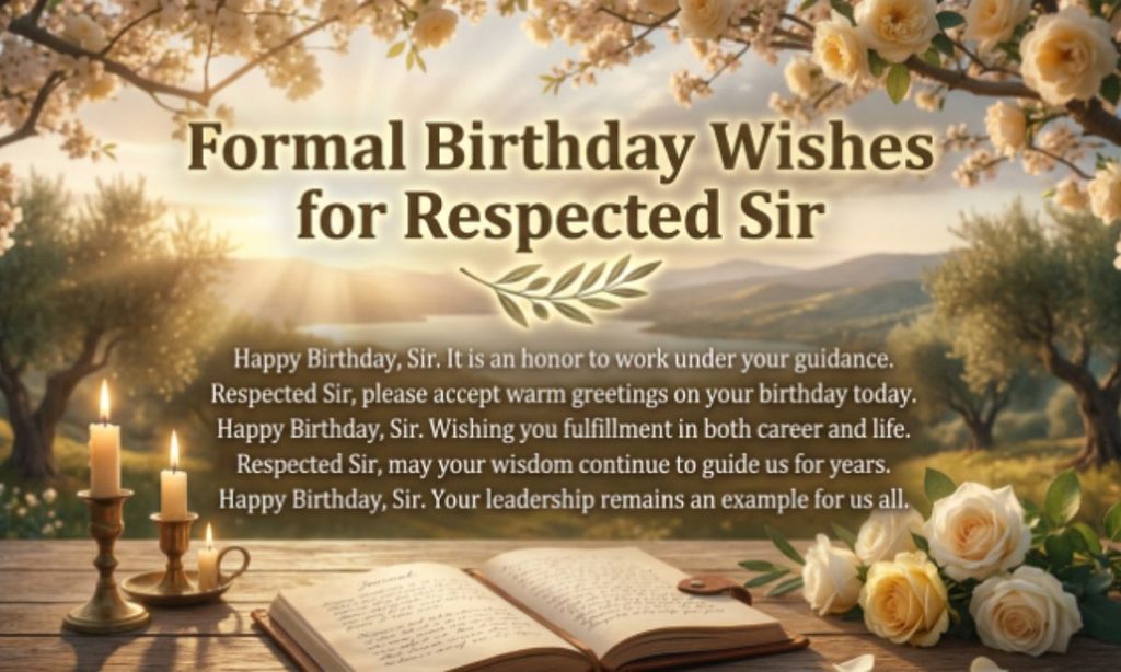 Formal Birthday Wishes for Respected Sir
