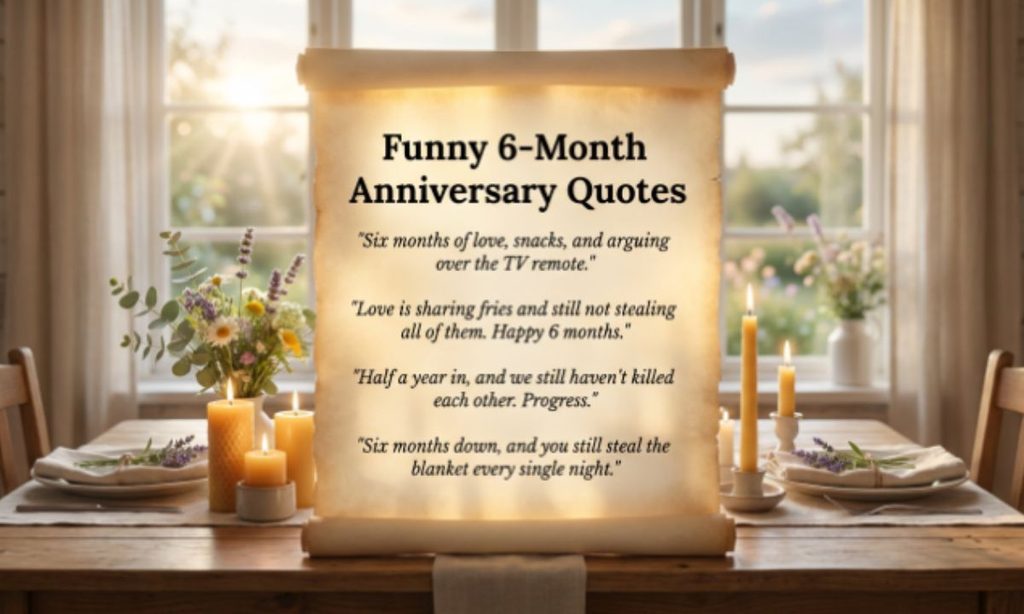 Funny 6-Month Anniversary Quotes