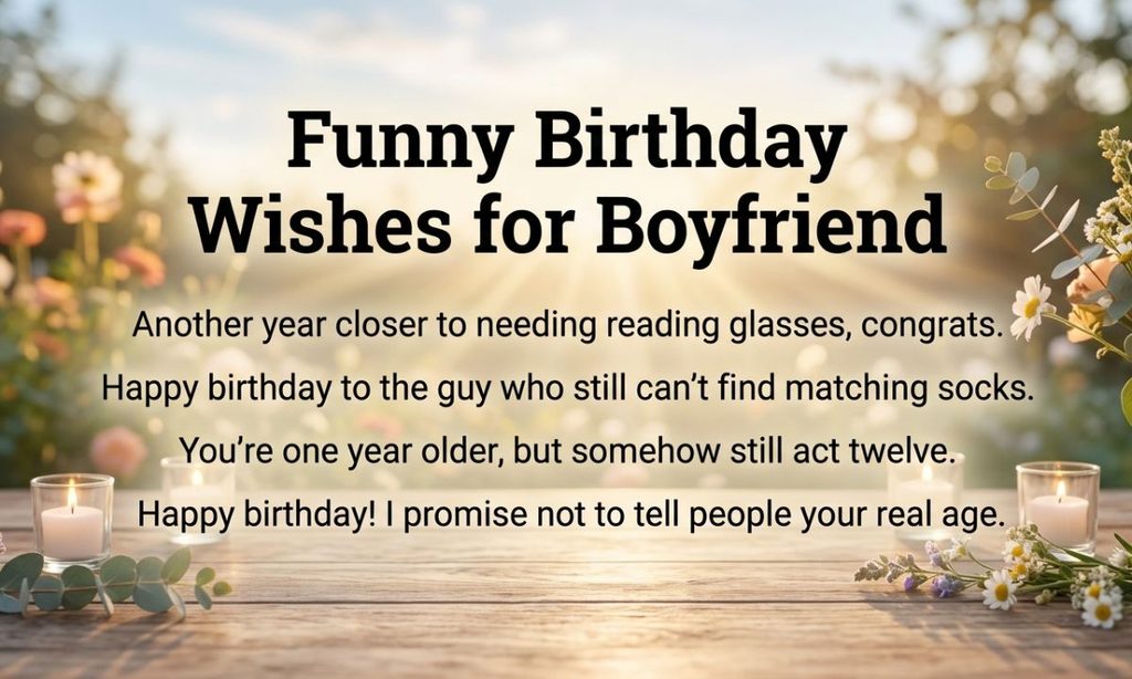 Funny Birthday Wishes for Boyfriend