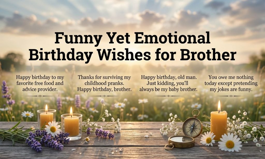 Funny Yet Emotional Birthday Wishes for Brother
