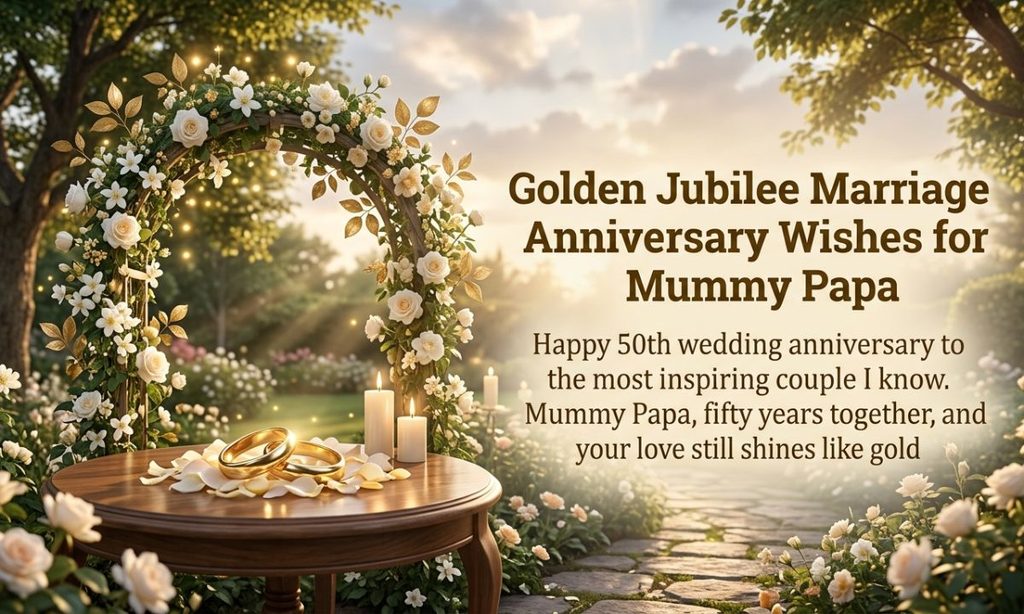 Golden Jubilee Marriage Anniversary Wishes for Mummy Papa