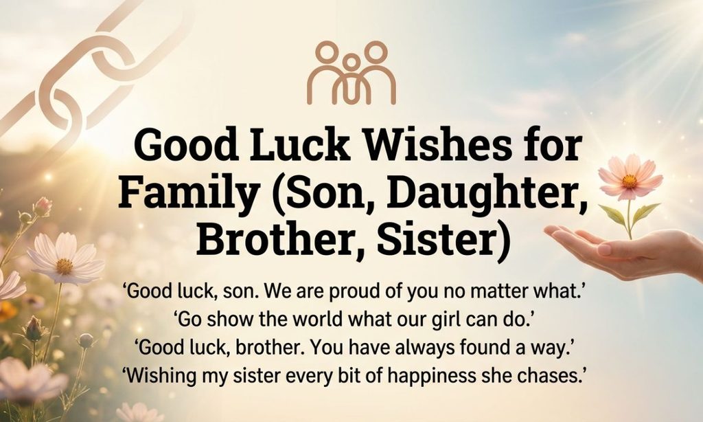 Good Luck Wishes for Family (Son, Daughter, Brother, Sister)