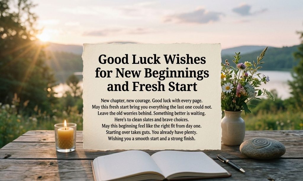 Good Luck Wishes for New Beginnings and Fresh Start