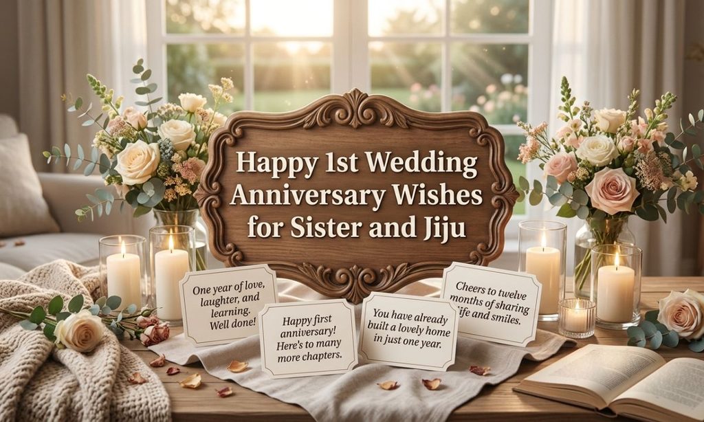 Happy 1st Wedding Anniversary Wishes for Sister and Jiju