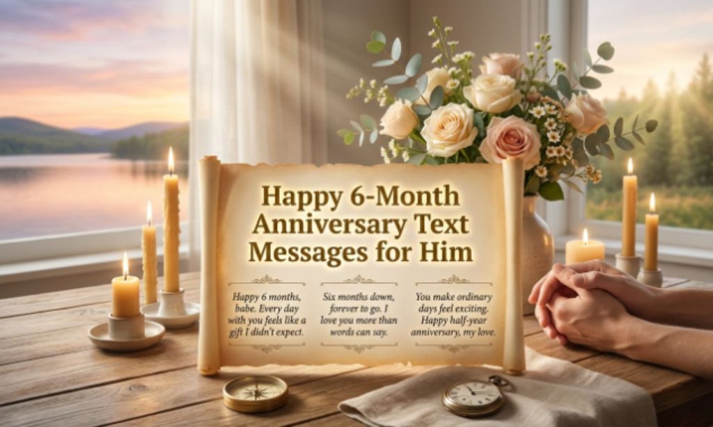 Happy 6-Month Anniversary Text Messages for Him