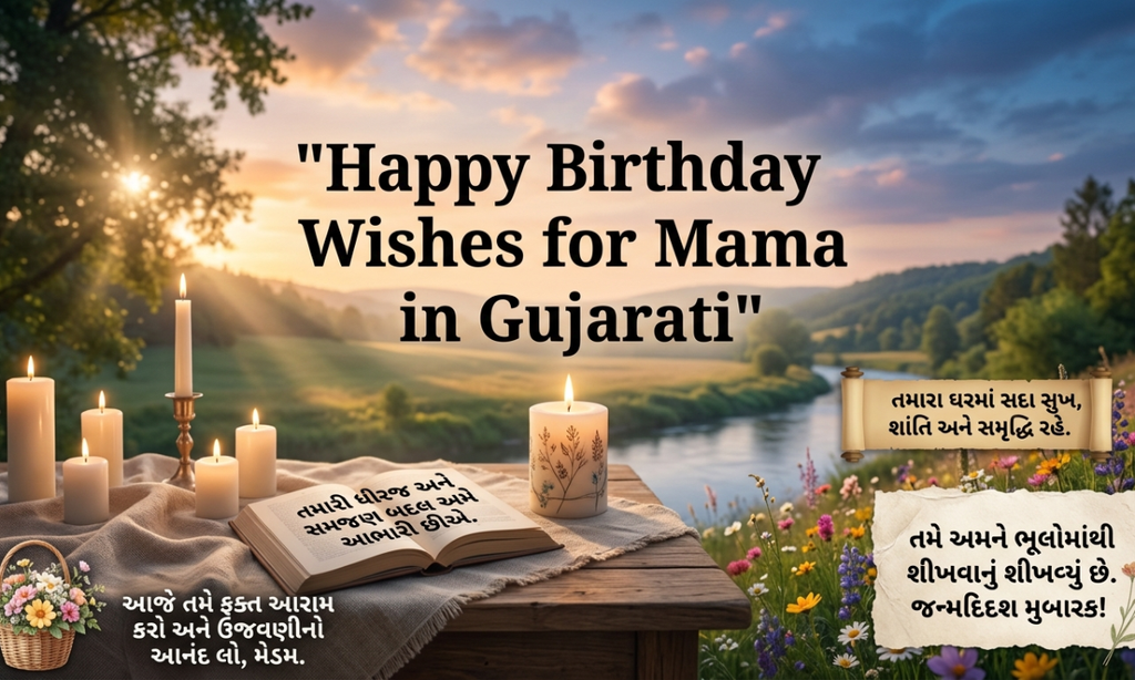 Happy Birthday Wishes for Mama in Gujarati