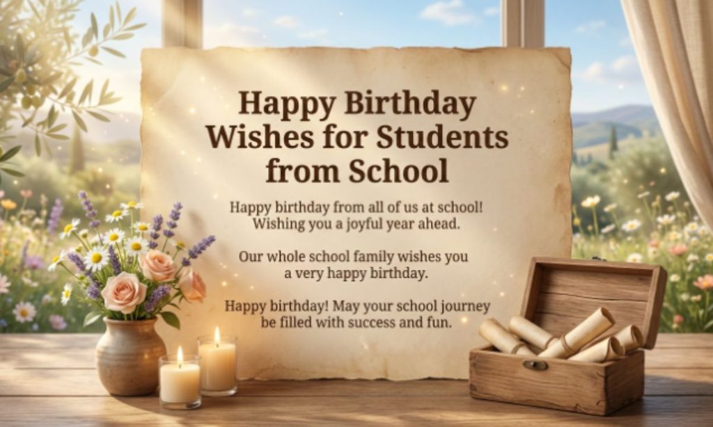 Happy Birthday Wishes for Students from School