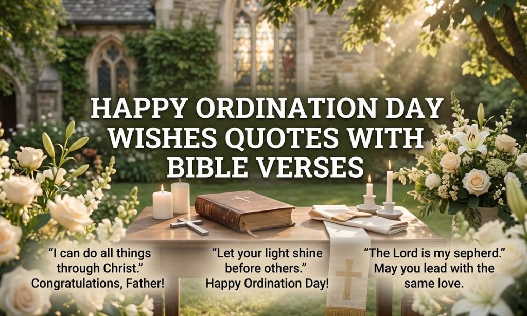Happy Ordination Day Wishes Quotes with Bible Verses