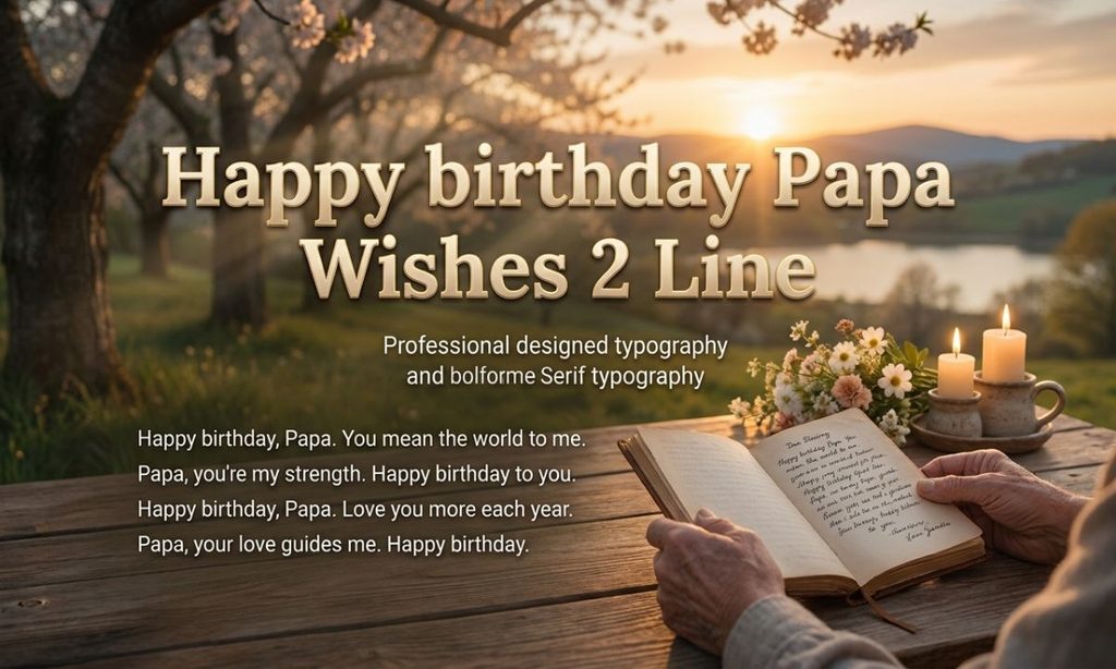 Happy birthday Papa Wishes 2 Line