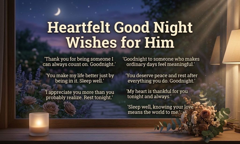 Heartfelt Good Night Wishes for Him