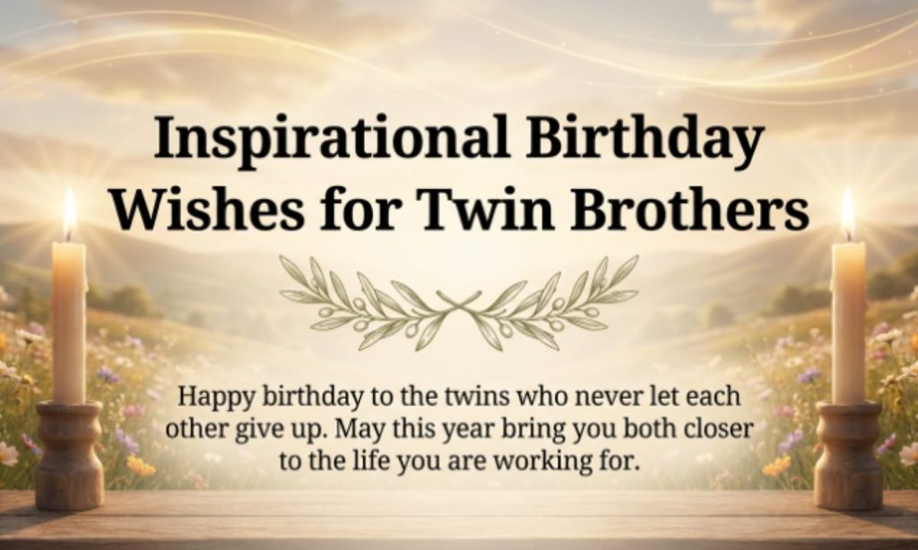 Inspirational Birthday Wishes for Twin Brothers