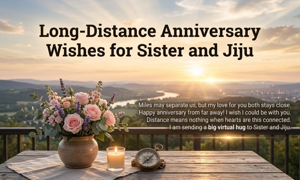 Long-Distance Anniversary Wishes for Sister and Jiju
