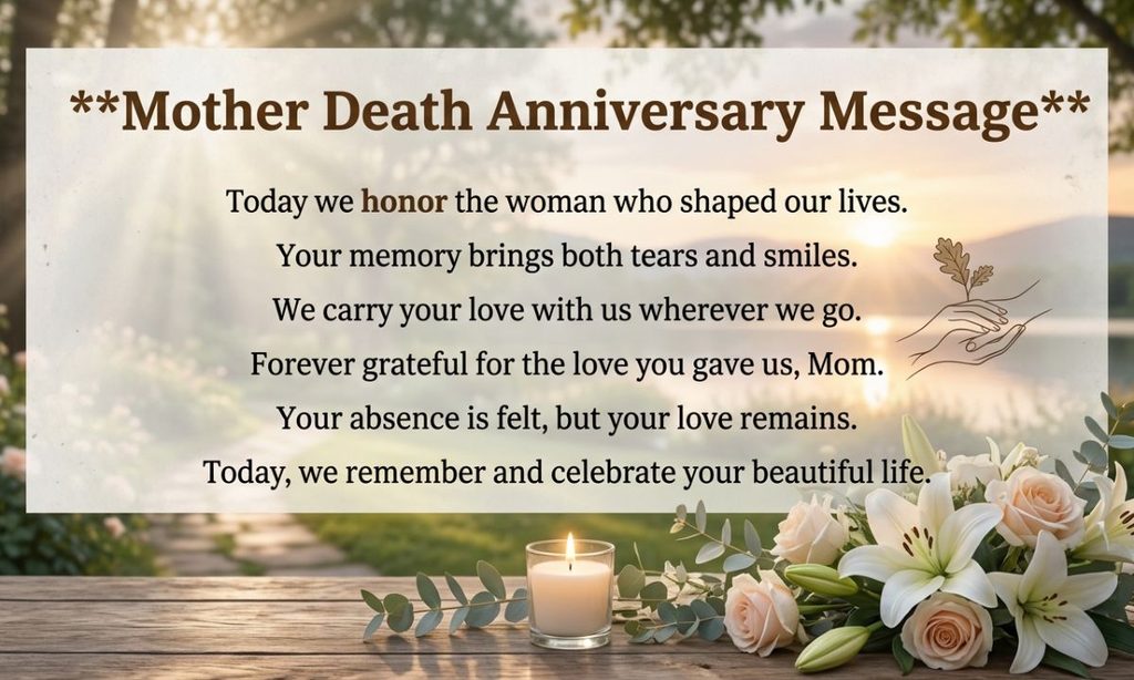 Mother Death Anniversary Message