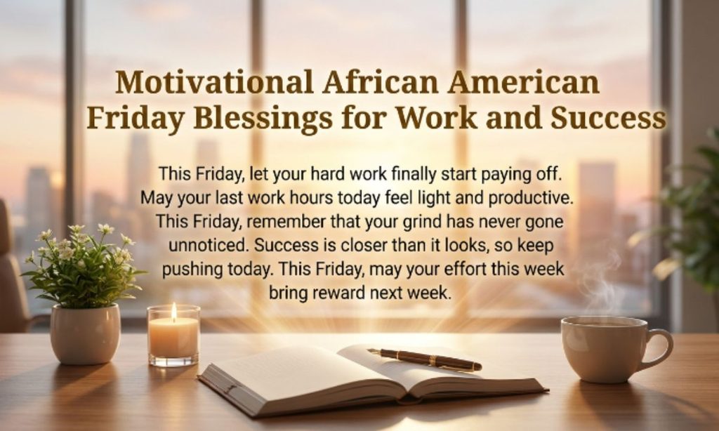 Motivational African American Friday Blessings for Work and Success