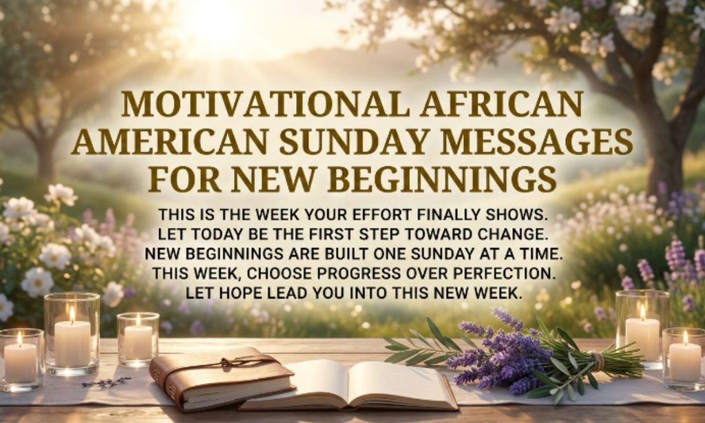 Motivational African American Sunday Messages for New Beginnings